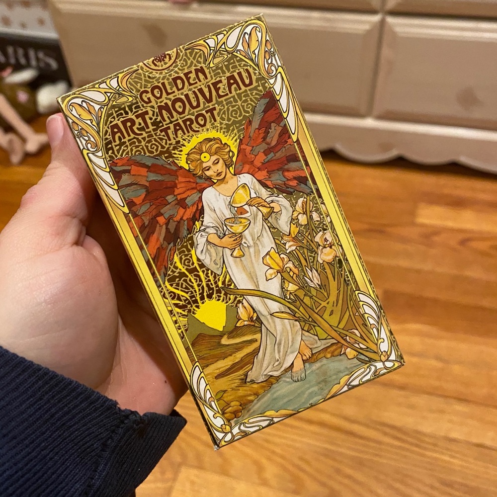 Golden art nouveau tarot deck